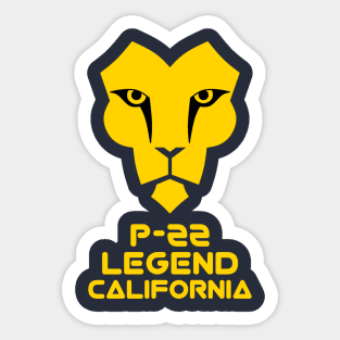 P-22 The Legends of California Sticker